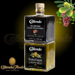 Stackable Set Fig Infused Balsamic Vinegar with Extra Virgin Olive Oil 2/250 ml Glass Bottles