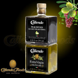 Stackable Set Pear Infused Balsamic Vinegar with Extra Virgin Olive Oil 2/250 ml Glass Bottles